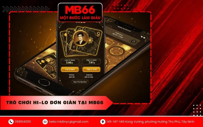 Trò chơi Hi-Lo đơn giản tại MB66